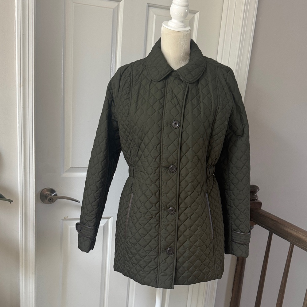 Land's End Quilted Olive Green Women's Jacket